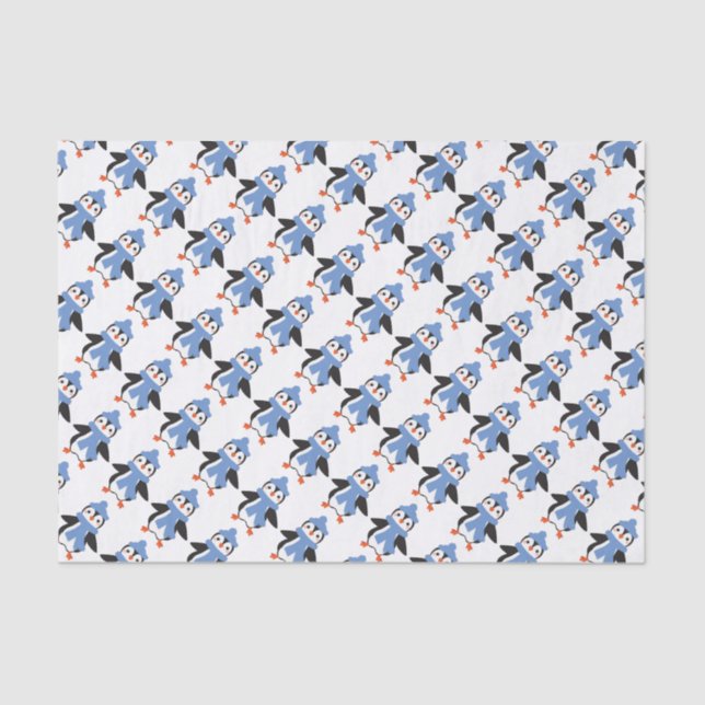 Papel De Seda Pinguim bonito (Frente )