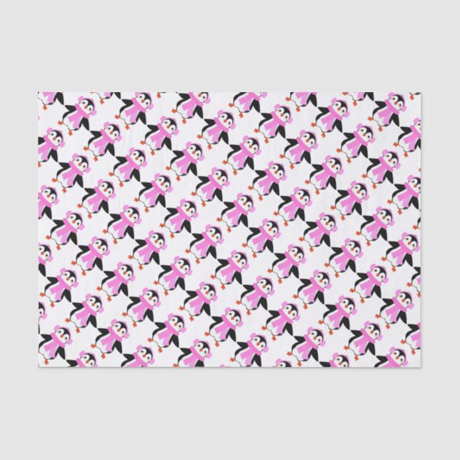 Papel De Seda Pinguim bonito (Frente )