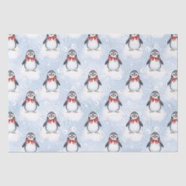 Papel De Seda Pinguim Bonito Natal