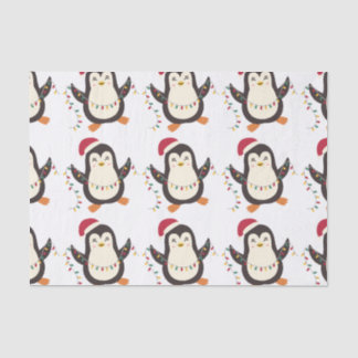 Papel De Seda Pinguim de Natal