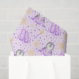 Papel De Seda Pinguim-Pinto-de-Açúcar de Natal