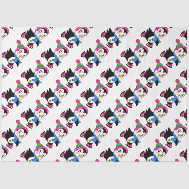 Papel De Seda Pinguins Cujos (Frente )