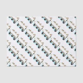 Papel De Seda Pinguins de dança felizes com faixa