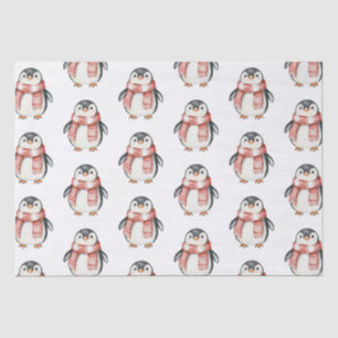 Papel De Seda Pinguins de Pepperminta Vermelhos Natal