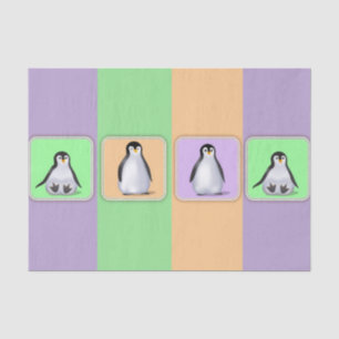 Papel De Seda Pinguins do bebê