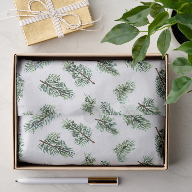 Papel De Seda Pinheiro de Natal Verde (Presente)