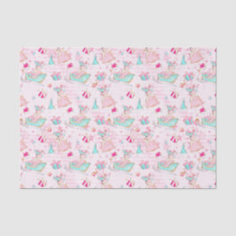 Papel De Seda Pink & Aqua Beach Christmas