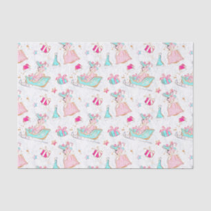 Papel De Seda Pink & Aqua Sking & Papai noel Natal