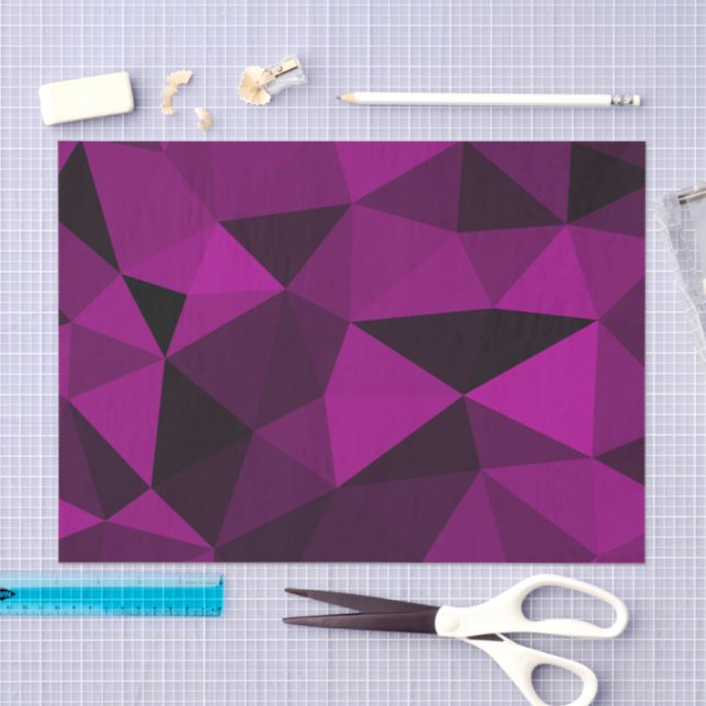 Papel De Seda Pink black geometric mesh pattern (Arte )