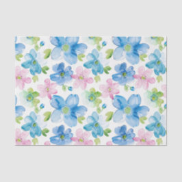 Papel De Seda Pink Blue White Plaid Stripes Floral Birthday