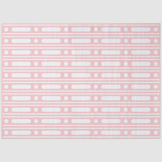 Papel De Seda Pink Bone Inlay Dots Border Decoupage Paper (Frente )