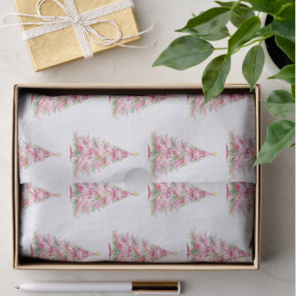 Papel De Seda Pink Christmas Tree