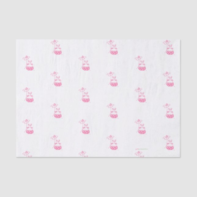 Papel De Seda Pink Daisy Bunny (Frente )