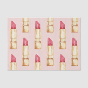 Papel De Seda Pink e Lipstick vermelho modernos de Pastel