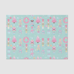 Papel De Seda Pink e Noz Verdes de Natal