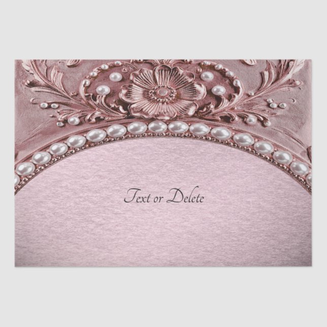 Papel De Seda Pink Flower Tissue Paper (Frente )