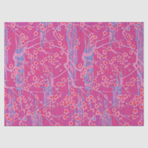 Papel De Seda PINK LILAC TEAL SAKURA FLORES Japoneses Floral