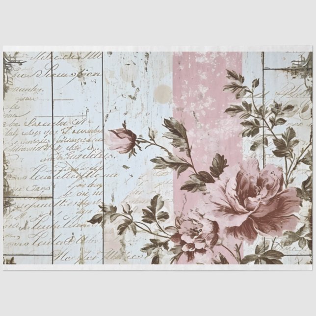 Papel De Seda Pink Paris Pattern (Frente )