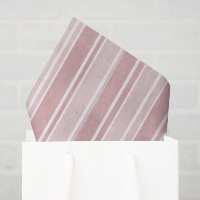 Papel De Seda Pink Stripes (Sacola de presentes)