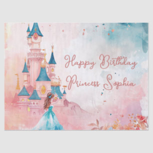 Papel De Seda Pink Watercolor Princess