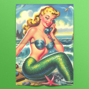 Papel De Seda Pino da Sereia Vintage