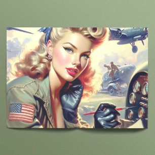 Papel De Seda Pino do Piloto Vintage para Cima