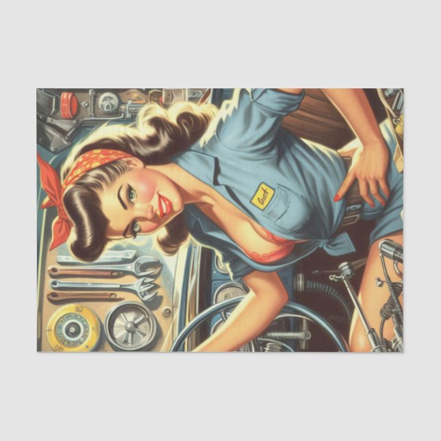 Papel De Seda Pino Mecânico Vintage (Frente )