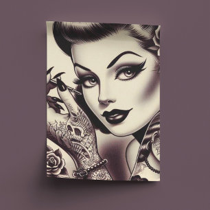 Papel De Seda Pino Tatuado Retroativo para Cima