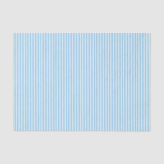 Papel De Seda Pinstripes Azul Pastel (Frente )