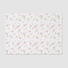 Papel De Seda Pintado com Rosas vermelhas Cor-de-Água Rosa