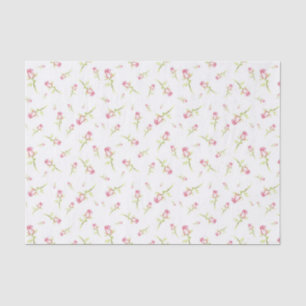 Papel De Seda Pintado com Rosas vermelhas Cor-de-Água Rosa