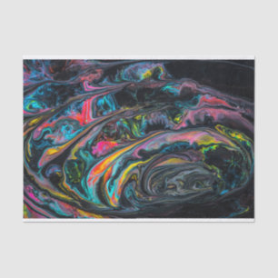 Papel De Seda Pintor vertido embebido a preto