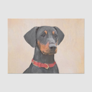 Papel De Seda Pintura Alemã Pinscher Pintura Original Arte Anima