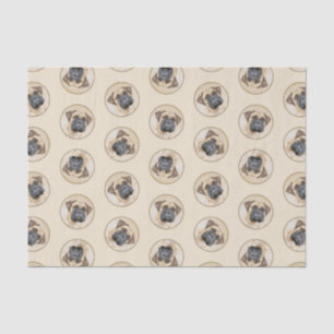 Papel De Seda Pintura Bullmastiff Pintura Vermelha Cinzenta Verm