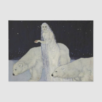 Papel De Seda Pintura da Rainha da Neve de Edmund Dulac