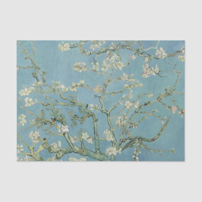 Papel De Seda Pintura de Almond Blossoms por Van Gogh (Frente )