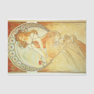 Papel De Seda Pintura de Alphonse Mucha