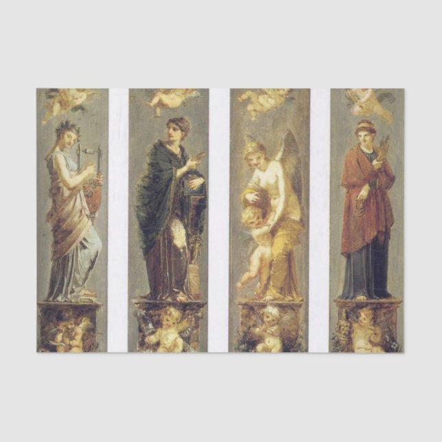 Papel De Seda Pintura de Ângulos (Frente )