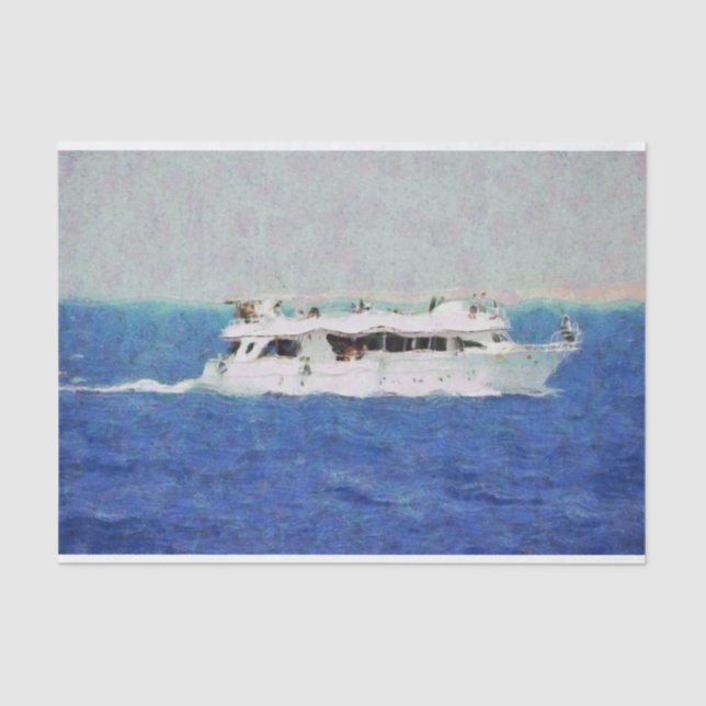 Papel De Seda Pintura de barcos (Frente )