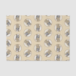 Papel De Seda Pintura De Boxão Arte De Cachorro Cortado Cortado