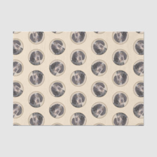 Papel De Seda Pintura de cão Bluetick com marcações