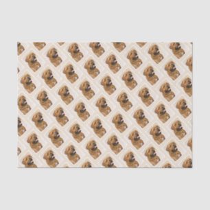 Papel De Seda Pintura de Cão de Bordéus - Arte de Cão Origina