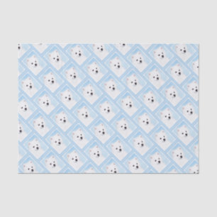 Papel De Seda Pintura de Cão no Esquimó Americano - Arte de C