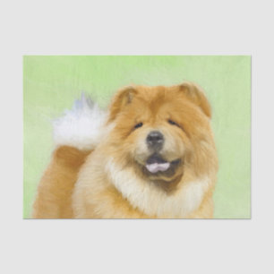 Papel De Seda Pintura De Chow Chow - Arte De Cachorro Original