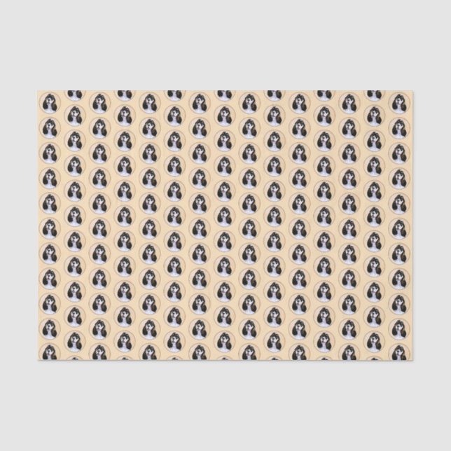 Papel De Seda Pintura De Cocker Spaniel (Partida) - Arte De Cão  (Frente )