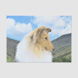 Papel De Seda Pintura de Collie em Montanhas (Rough) - Arte Cani