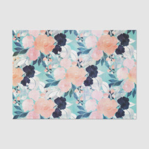Papel De Seda Pintura de cor azul e hortelã cor natural rosa