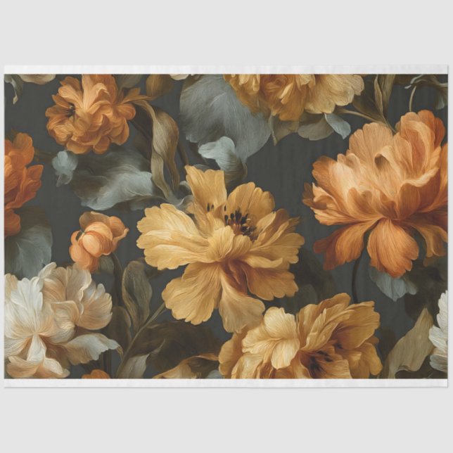 Papel De Seda Pintura de Forja Laranja (Frente )