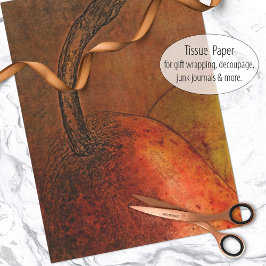 Papel De Seda Pintura de Fruta de Peixes Solitários