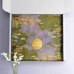 Papel De Seda Pintura de lírios-d'água por Claude Monet<br><div class="desc">Papel tecidular com pintura a óleo de arte,  Lírios d'água (c. 1919),  de Claude Monet. Um pintor impressionista francês. Lily pads em um jardim d'água com flores cor-de-rosa.</div>
